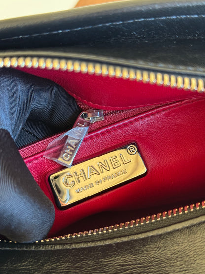 Pre-owned Chanel Gabrielle Medium Black Python Leather Hobo Bag Limited Edition