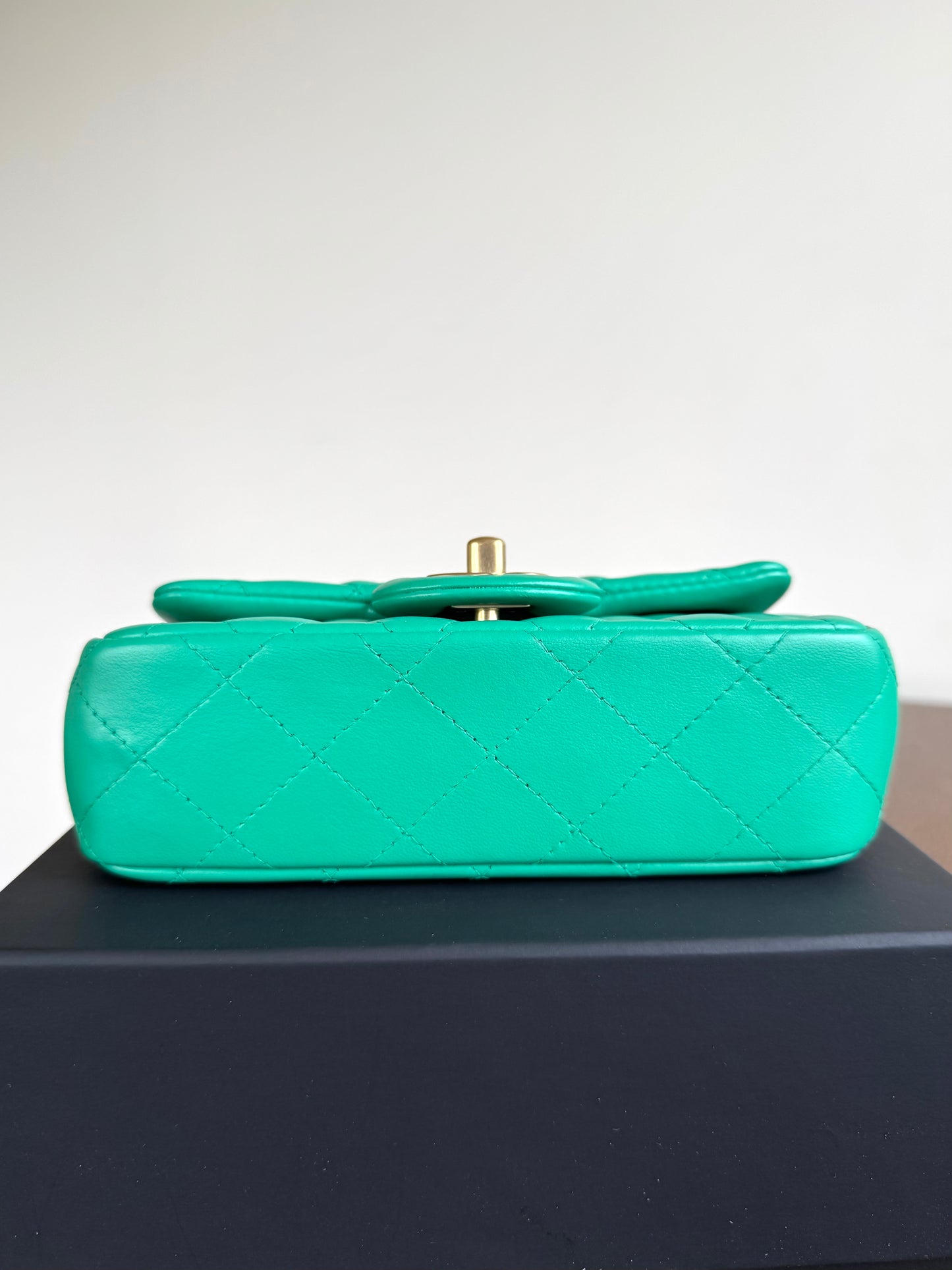 Pre-owned Chanel Timeless Extra Mini Green Leather Flap Bag