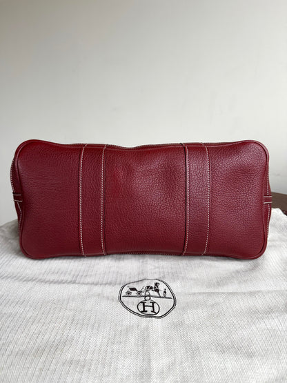 Pre-owned Hermès Garden Party 36 Burgundy Negonda Leather Tote Bag