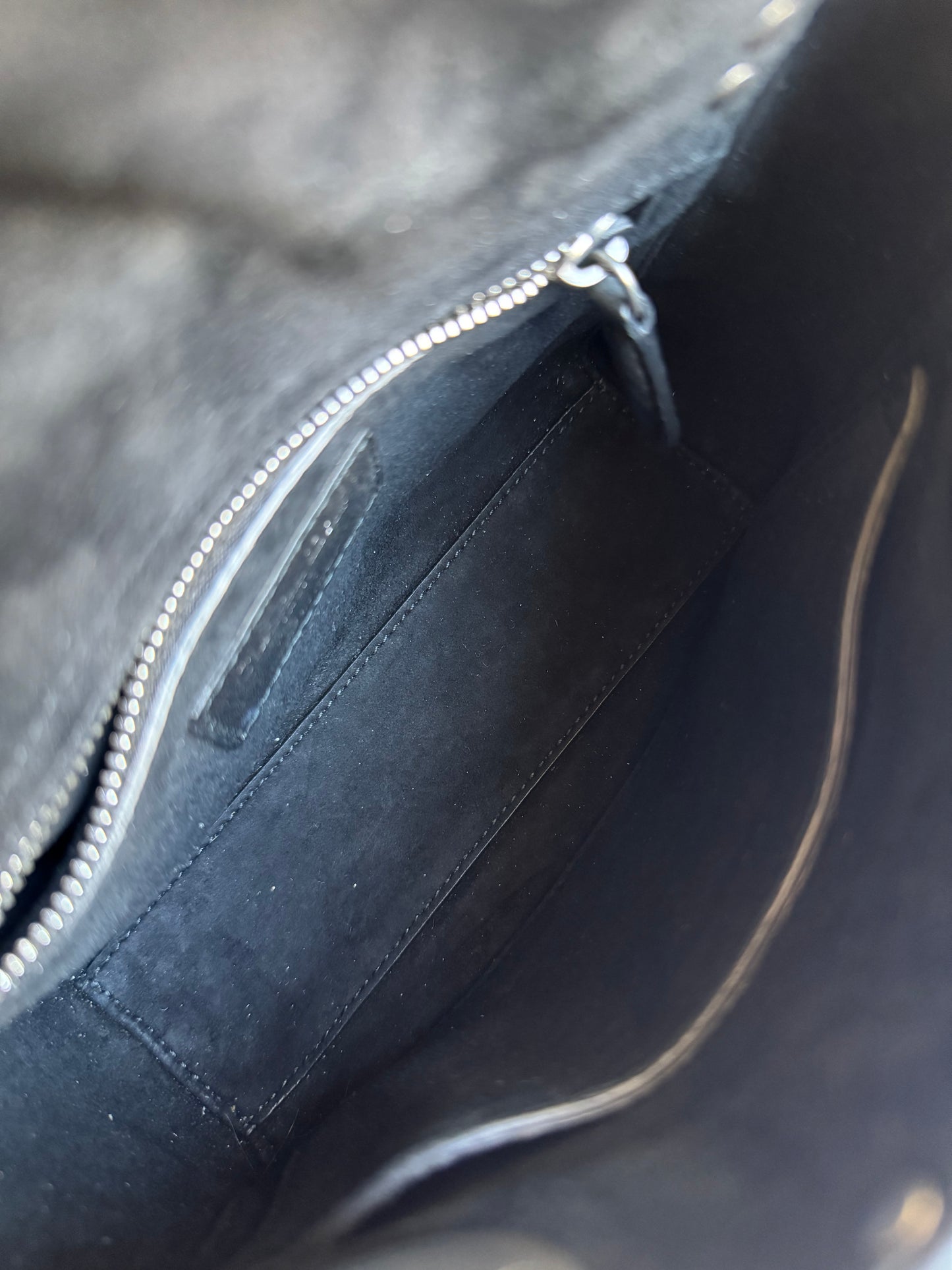 Pre-owned Dior Lady Dior Mini Studded Blacked Aged Calfskin Bag Limited Edition