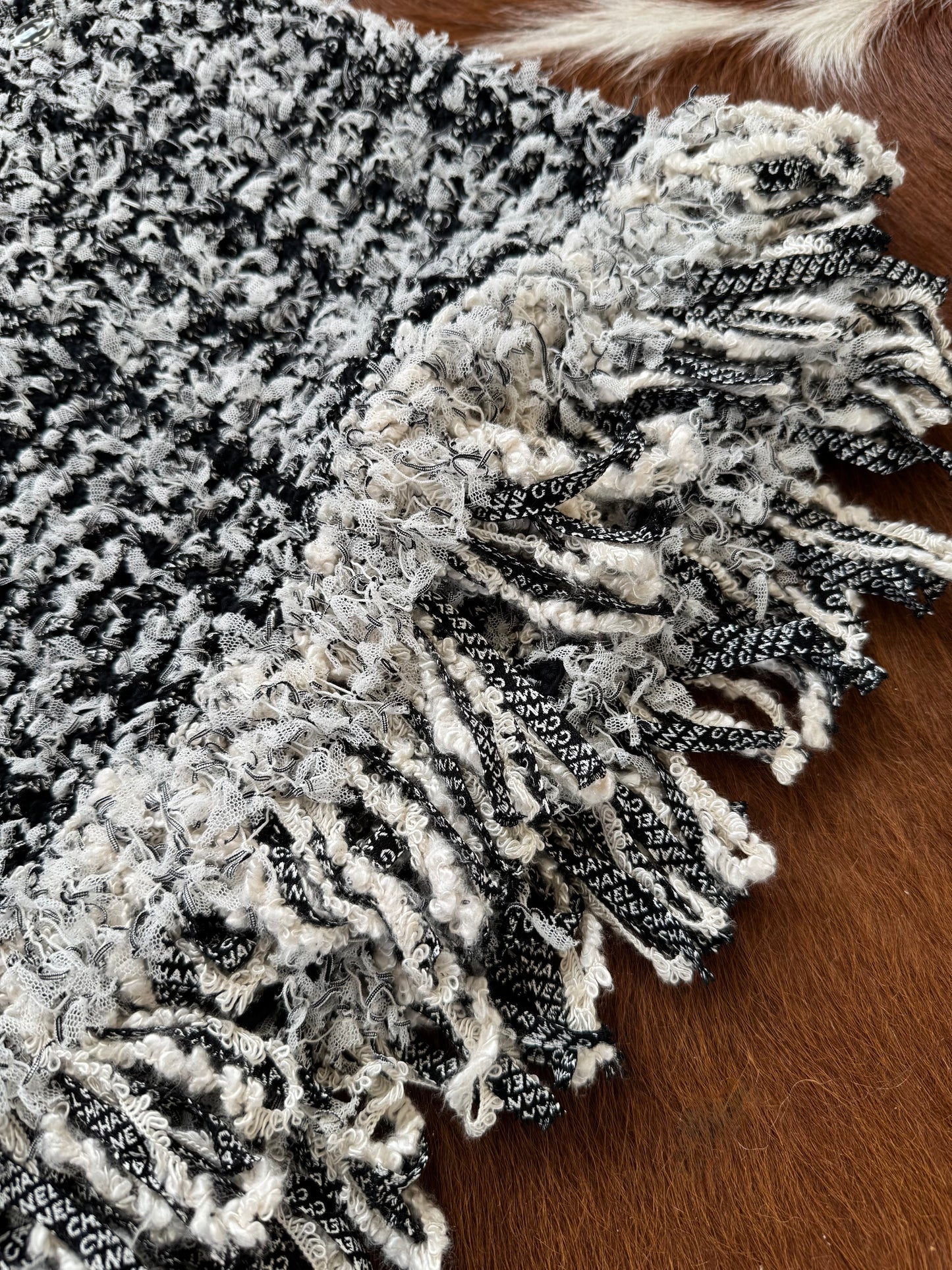 Pre-owned Chanel Black White Cotton Silk Dress