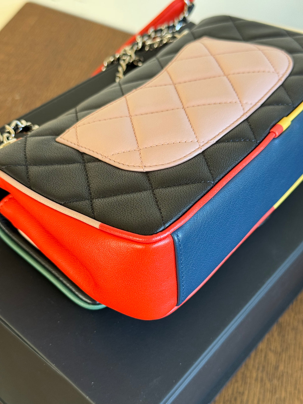 Pre-owner Chanel Timeless Small Cuba Color Lambskin Flap Bag