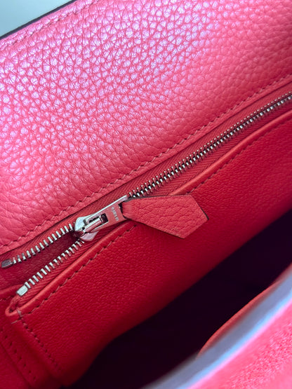 Pre-owned Hermès So Kelly 26 Red Togo Shoulder Bag