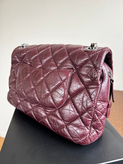 Pre-owned Chanel Portobello Burgundy Aged Calfskin Flap Bag