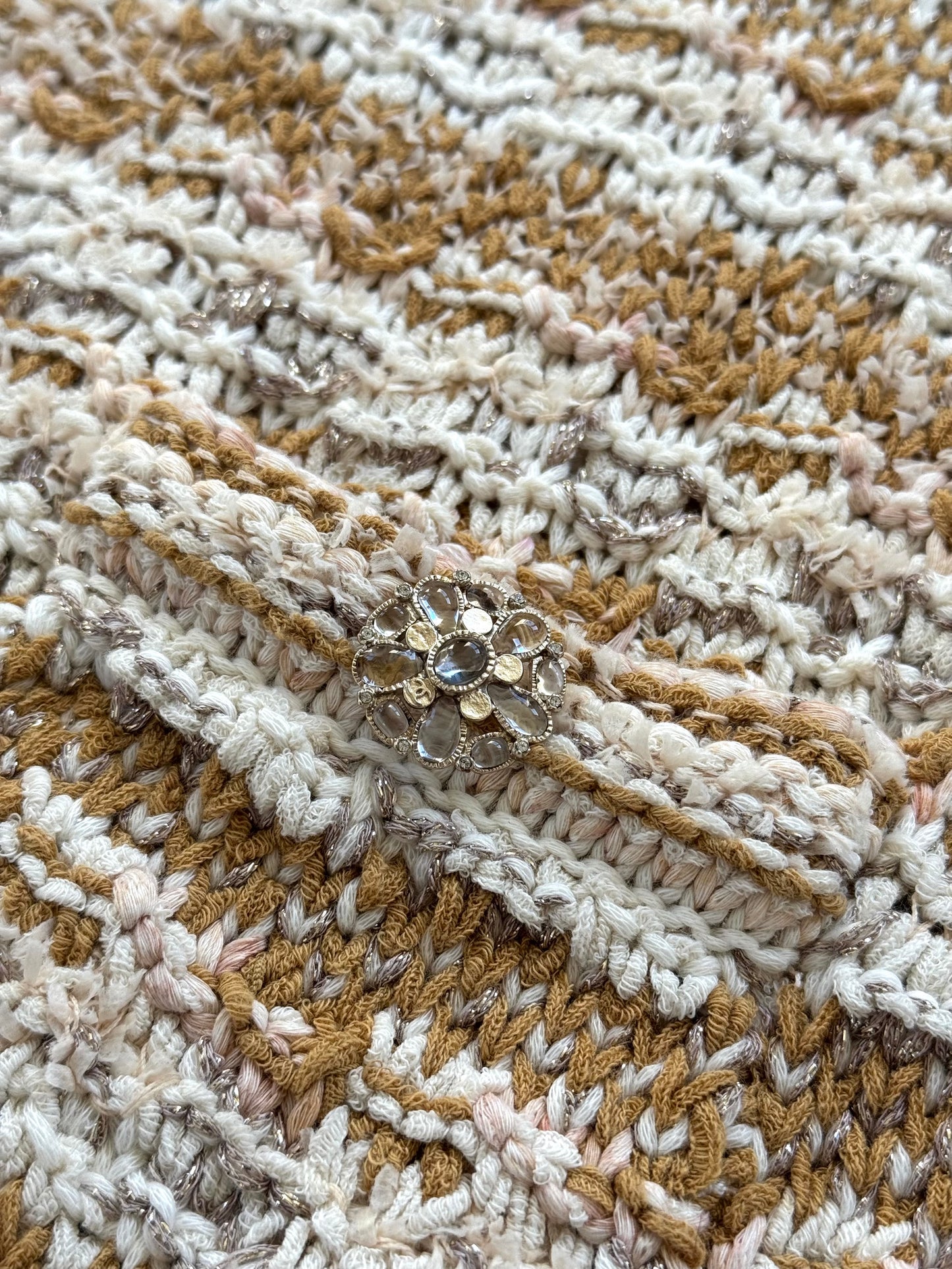 Pre-owned Chanel Paris-Cuba Caramello Tweed Dress