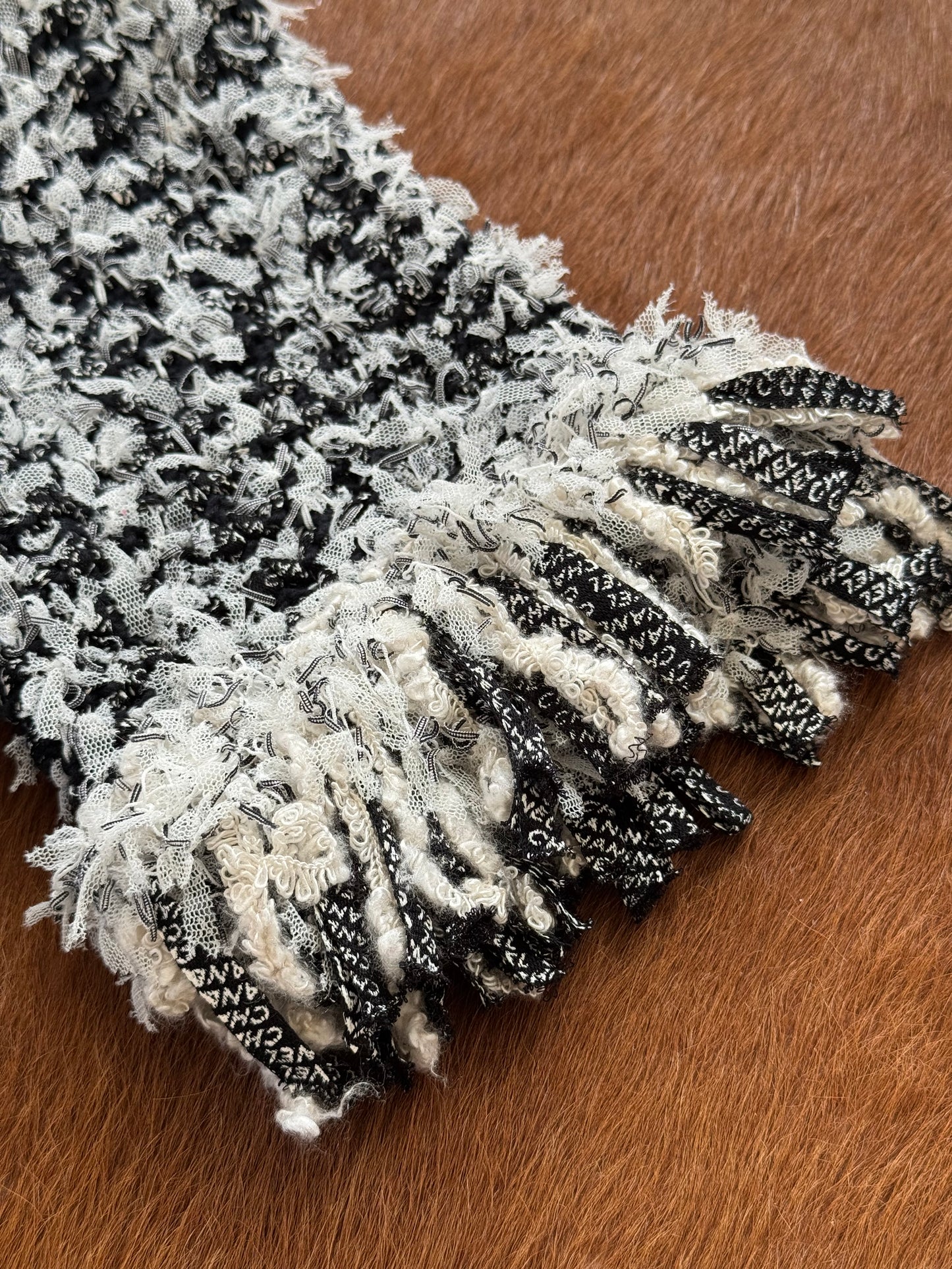 Pre-owned Chanel Black White Cotton Silk Dress