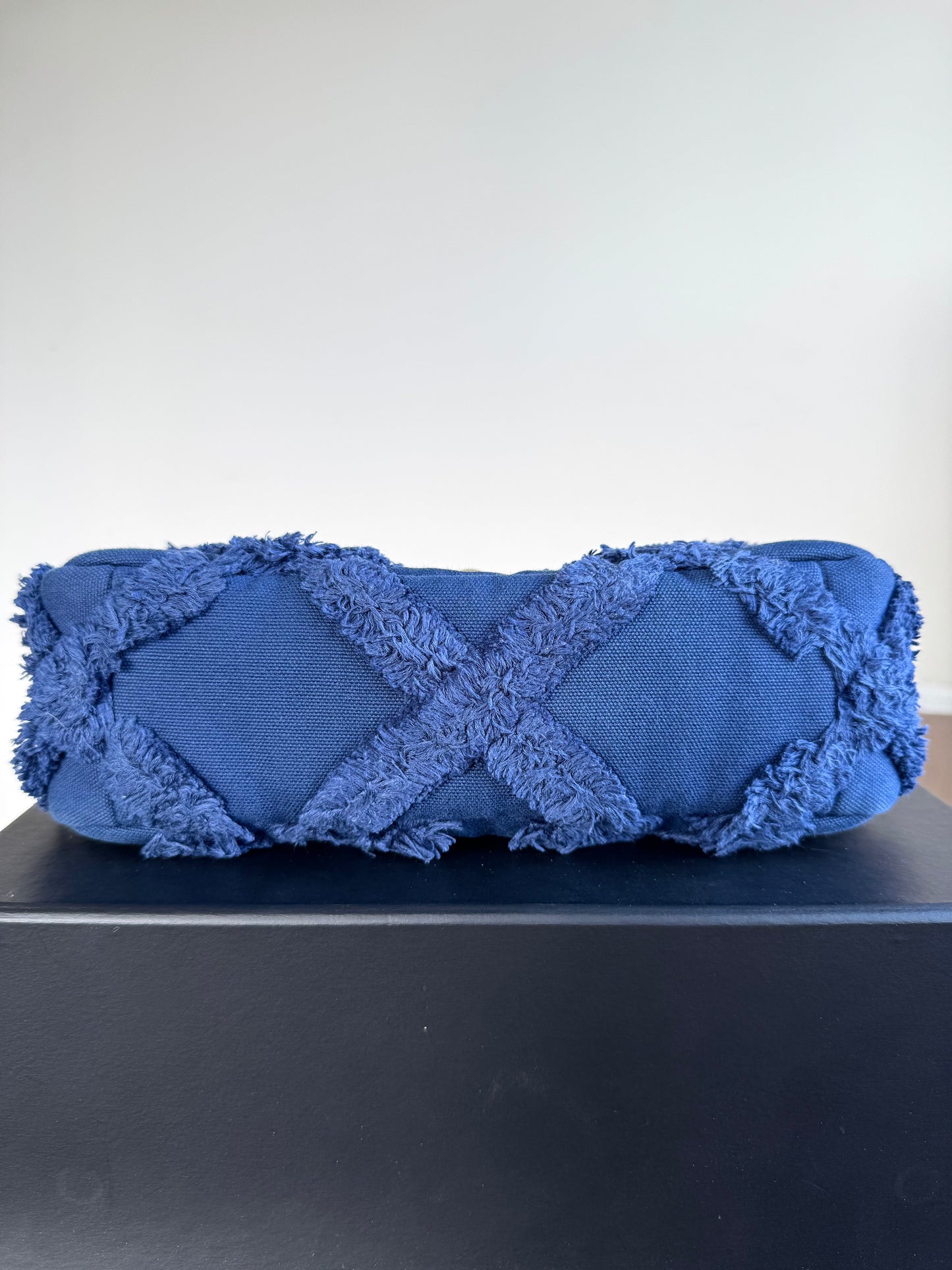 Pre-owned Chanel 19 Small Blue Canvas Flap Bag