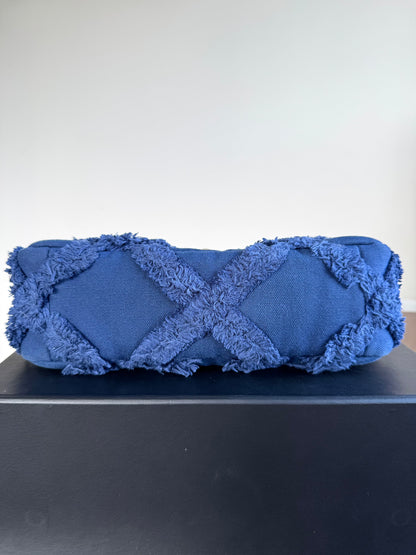Pre-owned Chanel 19 Small Blue Canvas Flap Bag