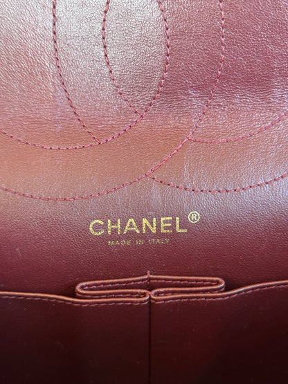 Pre-owned Chanel 2.55 Reissue Maxi 227 Black Calfskin Flap Bag