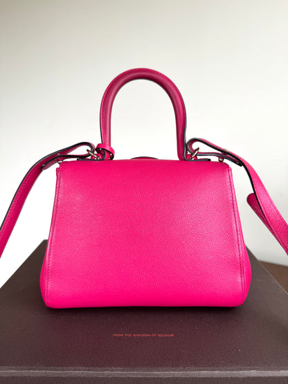 Pre-owned Delvaux Brillant Mini Indian Rose Leather Bag