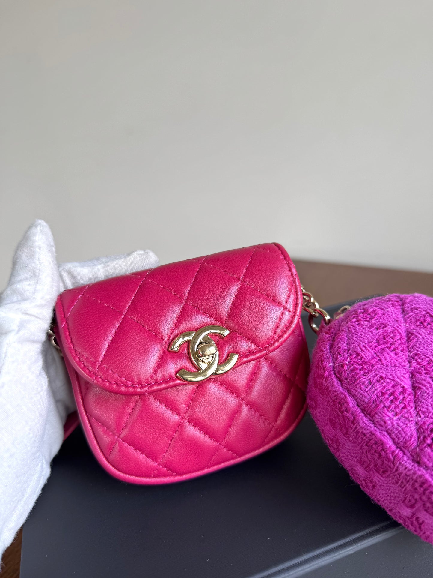 Pre-owned Chanel Multi-Pouching Leather Tweed Belt Waist Bag
