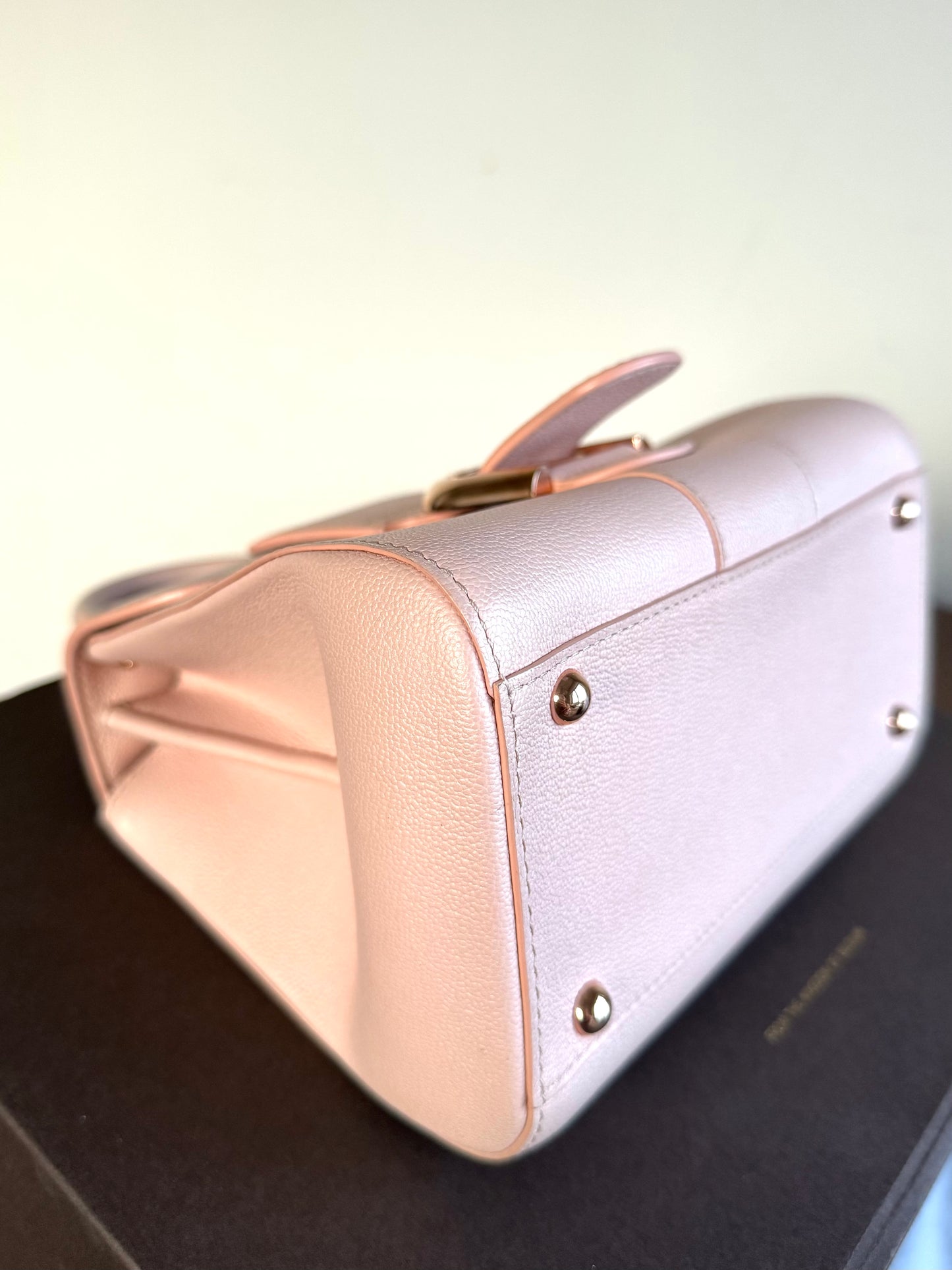 Pre-owned Delvaux Brillant Mini Light Rose Calfskin Bag