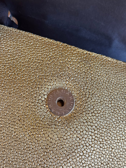 Pre-owned Bvlgari Serpenti Forever Small Gold Stingray Shoulder Bag