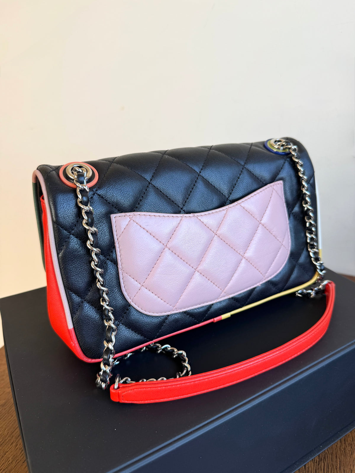 Pre-owner Chanel Timeless Small Cuba Color Lambskin Flap Bag