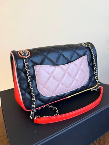 Pre-owner Chanel Timeless Small Cuba Color Lambskin Flap Bag