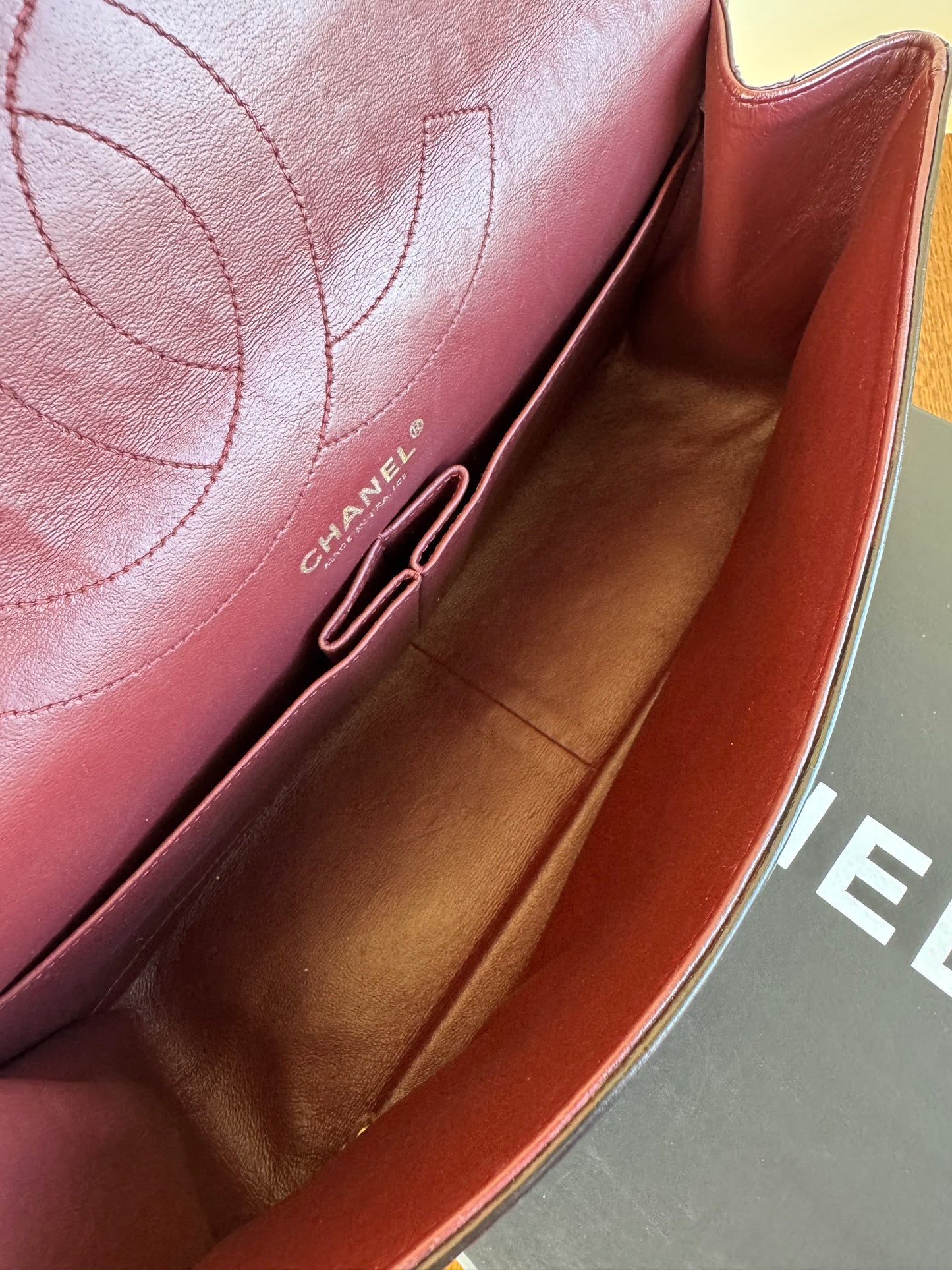 Pre-owned Chanel 2.55 Reissue Maxi 227 Black Calfskin Flap Bag