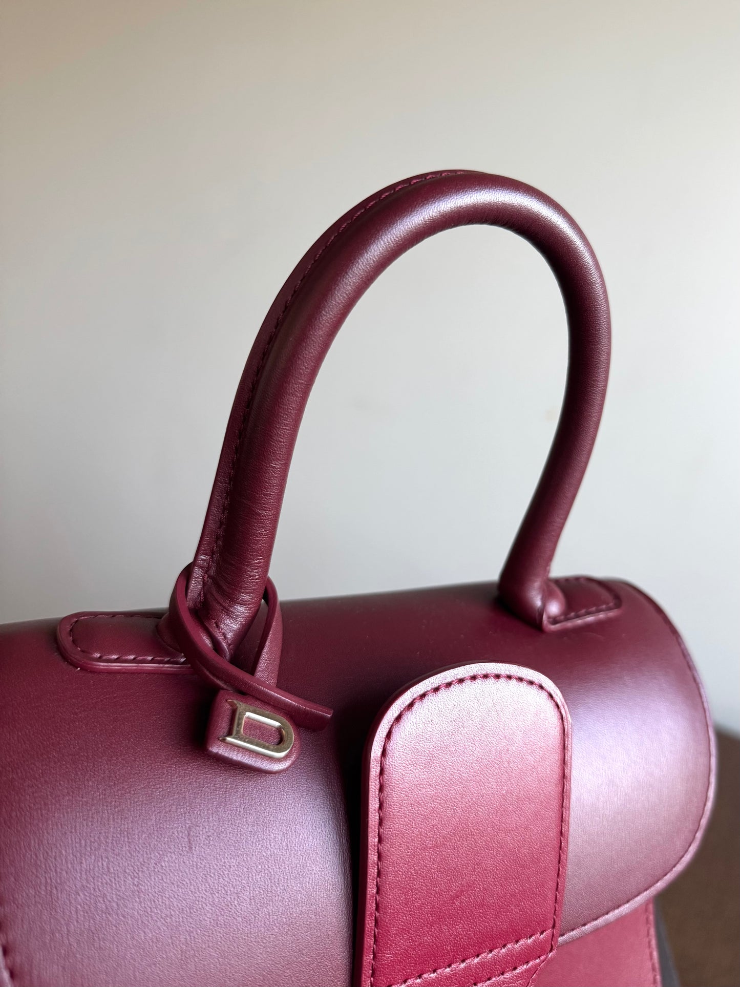 Pre-owned Delvaux Brillant Mini Burgundy Leather Bag