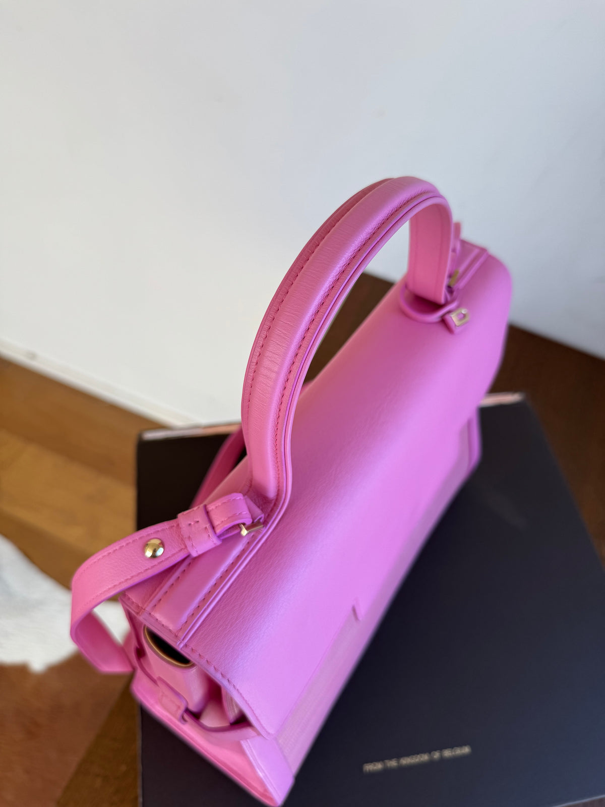 Pre-owned Delvaux Tempête GM Flamingo Pink Toile De Crin Leather Bag Limited Edition