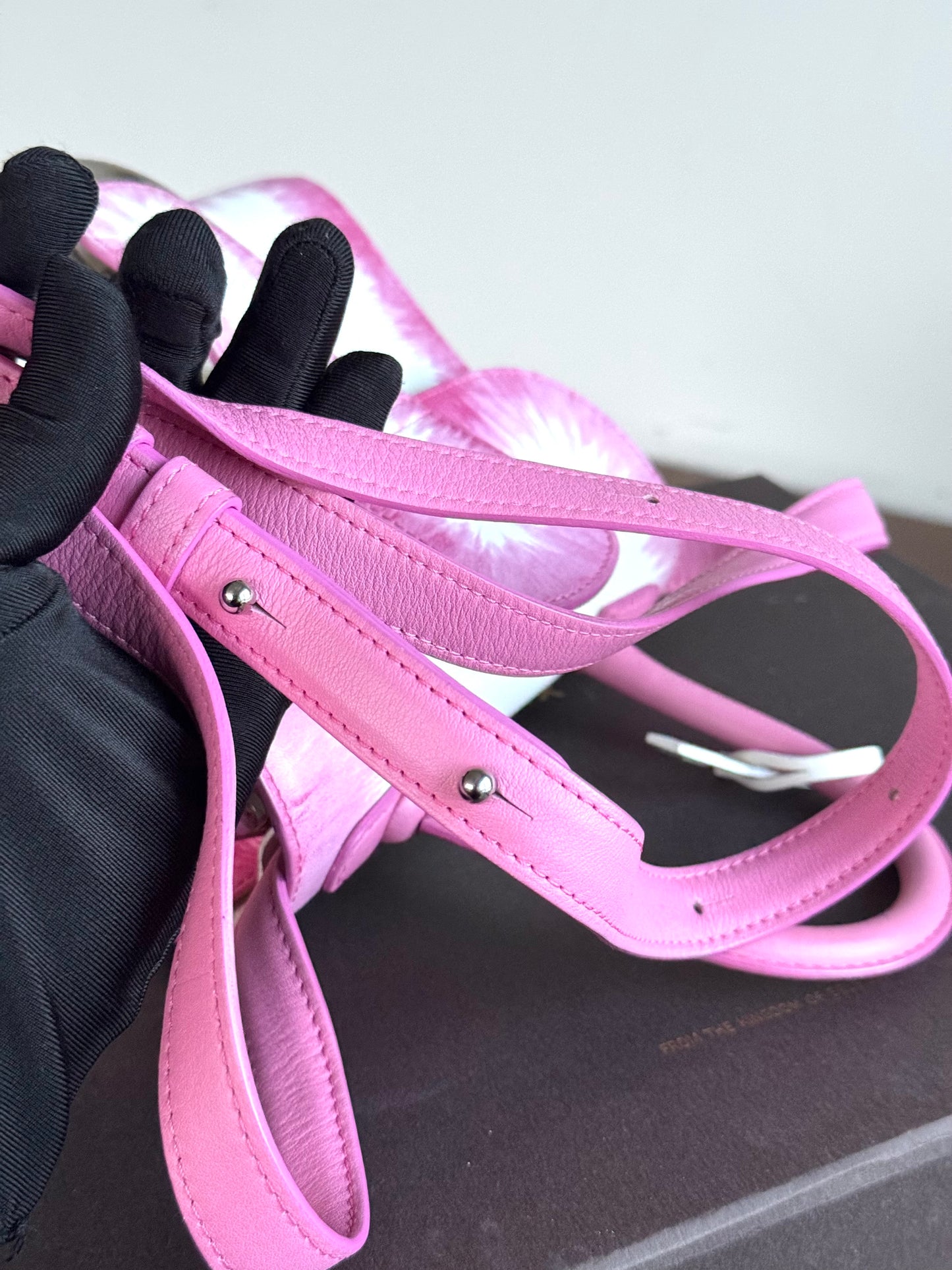 Pre-owned Delvaux Brillant Mini Flamingo Oeillet Leather Bag