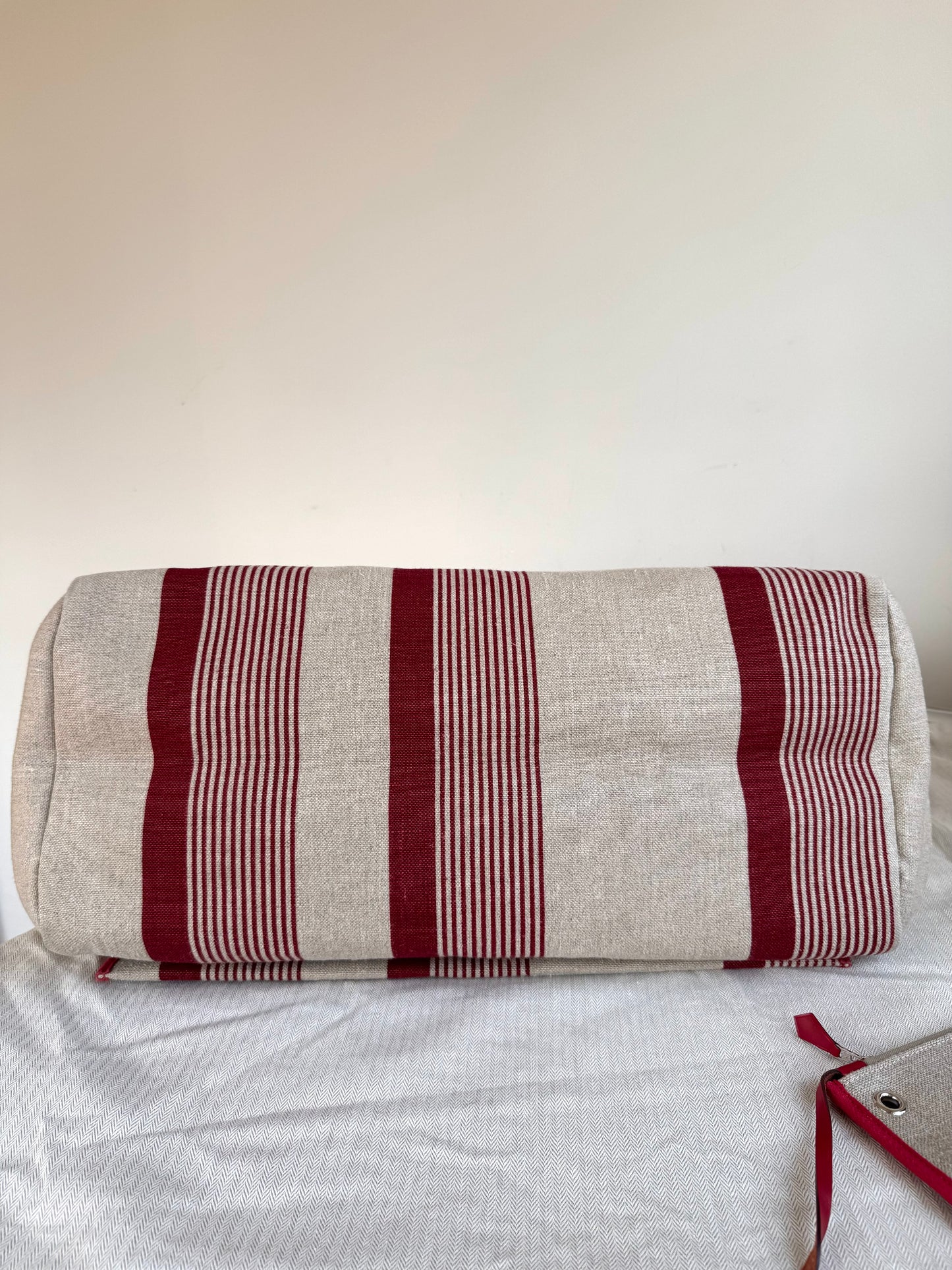 Pre-owned Hermès Herbag Zip 50 Printed Toile Leather Travel Bag