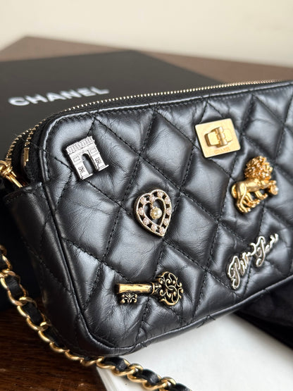 Pre-owned Chanel 2.55 Chain Wallet Lucky Charms Clutch Bag