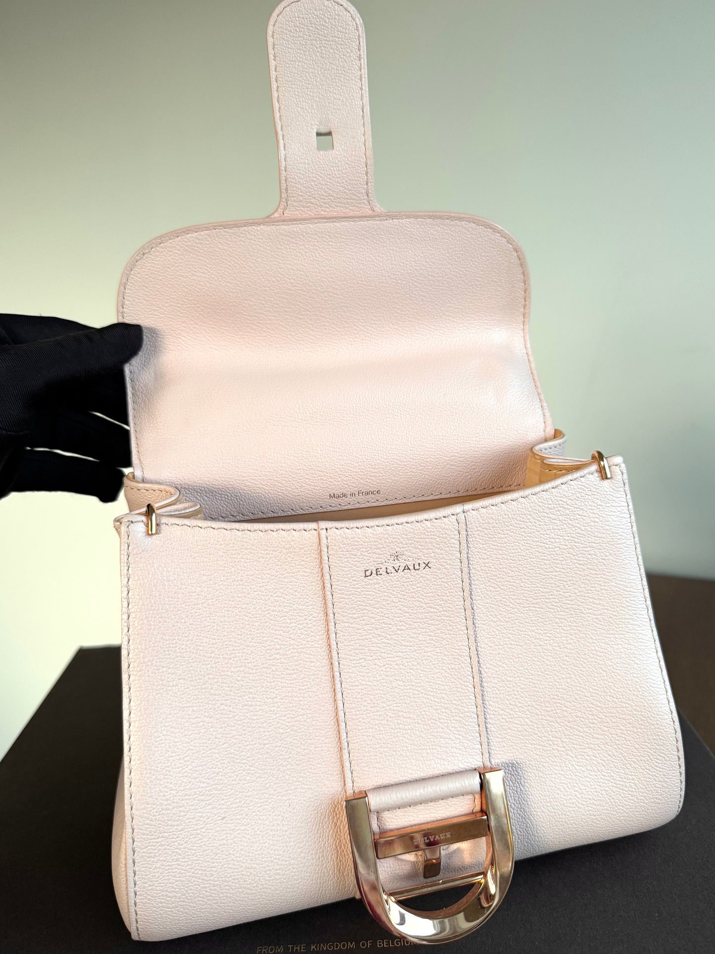 Pre-owned Delvaux Brillant Mini Light Rose Calfskin Bag