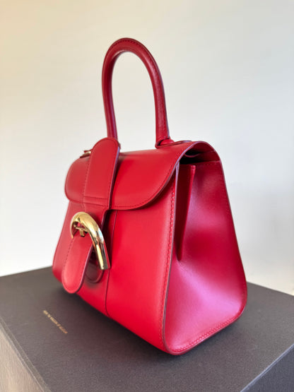 Pre-owned Delvaux Brillant Mini Red Box Calf Bag