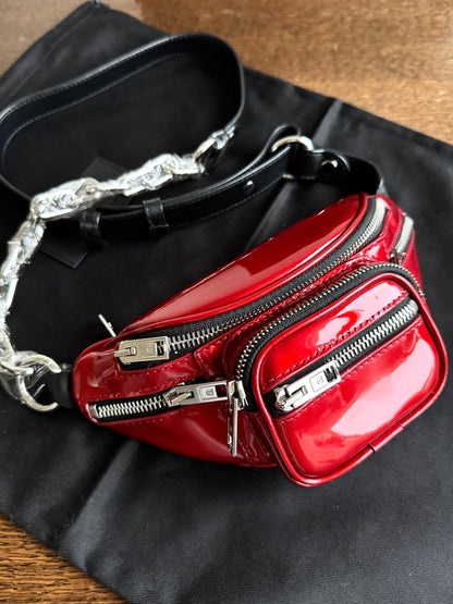 Pre-owned Alexander Wang Mini Attica Red Patent Leather Belt Bag