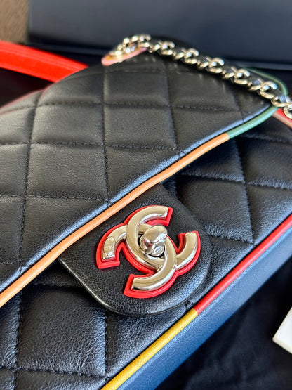 Pre-owned Chanel Timeless Medium Cuba Color Lambskin Flap Bag