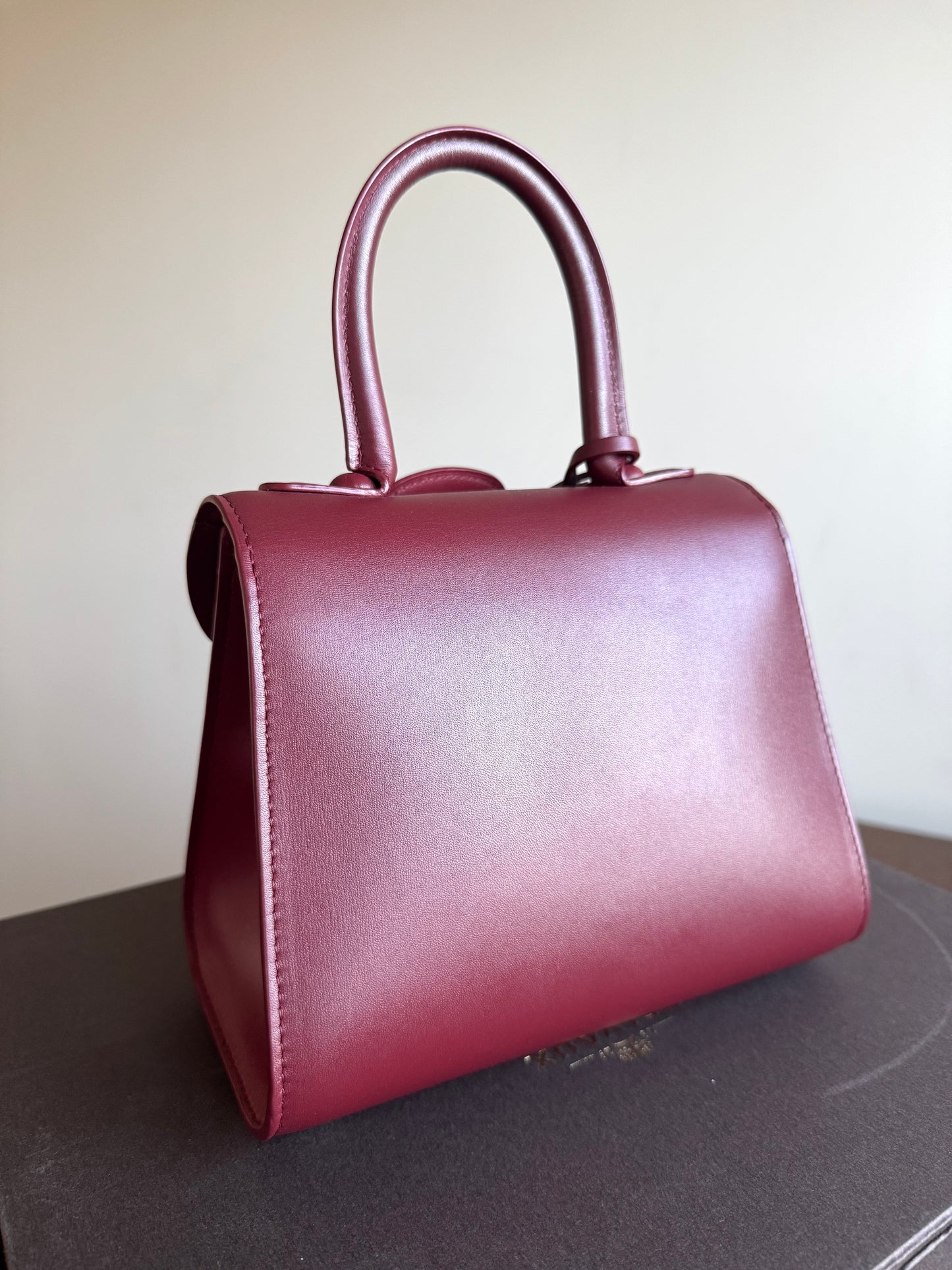 Pre-owned Delvaux Brillant Mini Burgundy Leather Bag