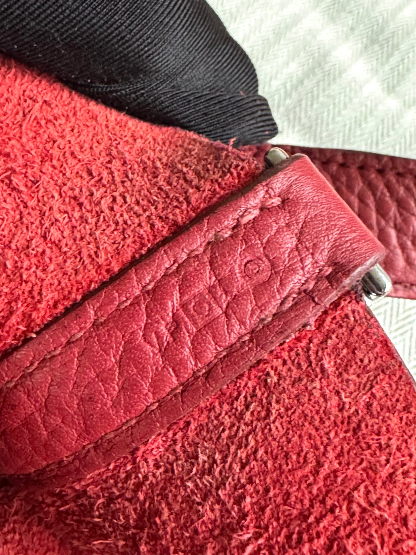 Pre-owned Hermès Picotin 18 Clemence Rouge Grenade Handle Bag