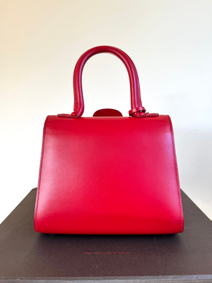 Pre-owned Delvaux Brillant Mini Red Box Calf Bag