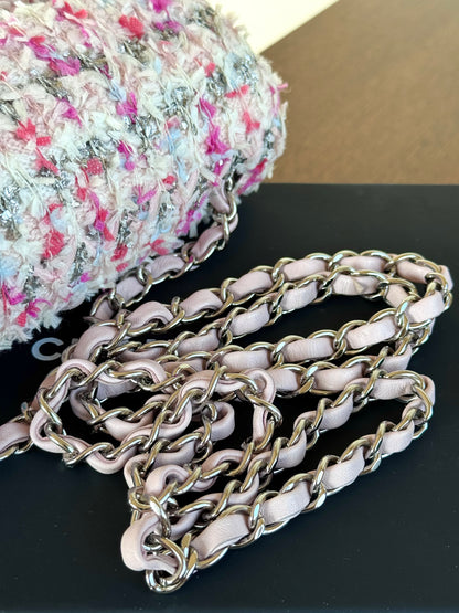 Pre-owned Chanel Timeless Mini Rectangle Pink Tweed Flap Bag