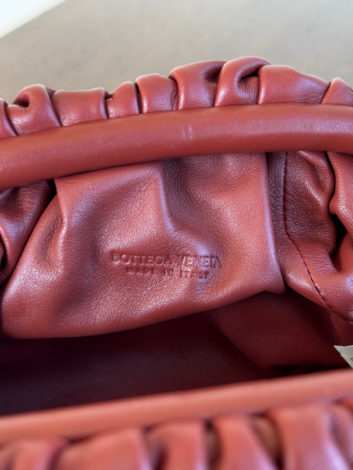 Pre-owned Bottega Veneta Mini Pouch Burgundy Lambskin Crossbody Bag