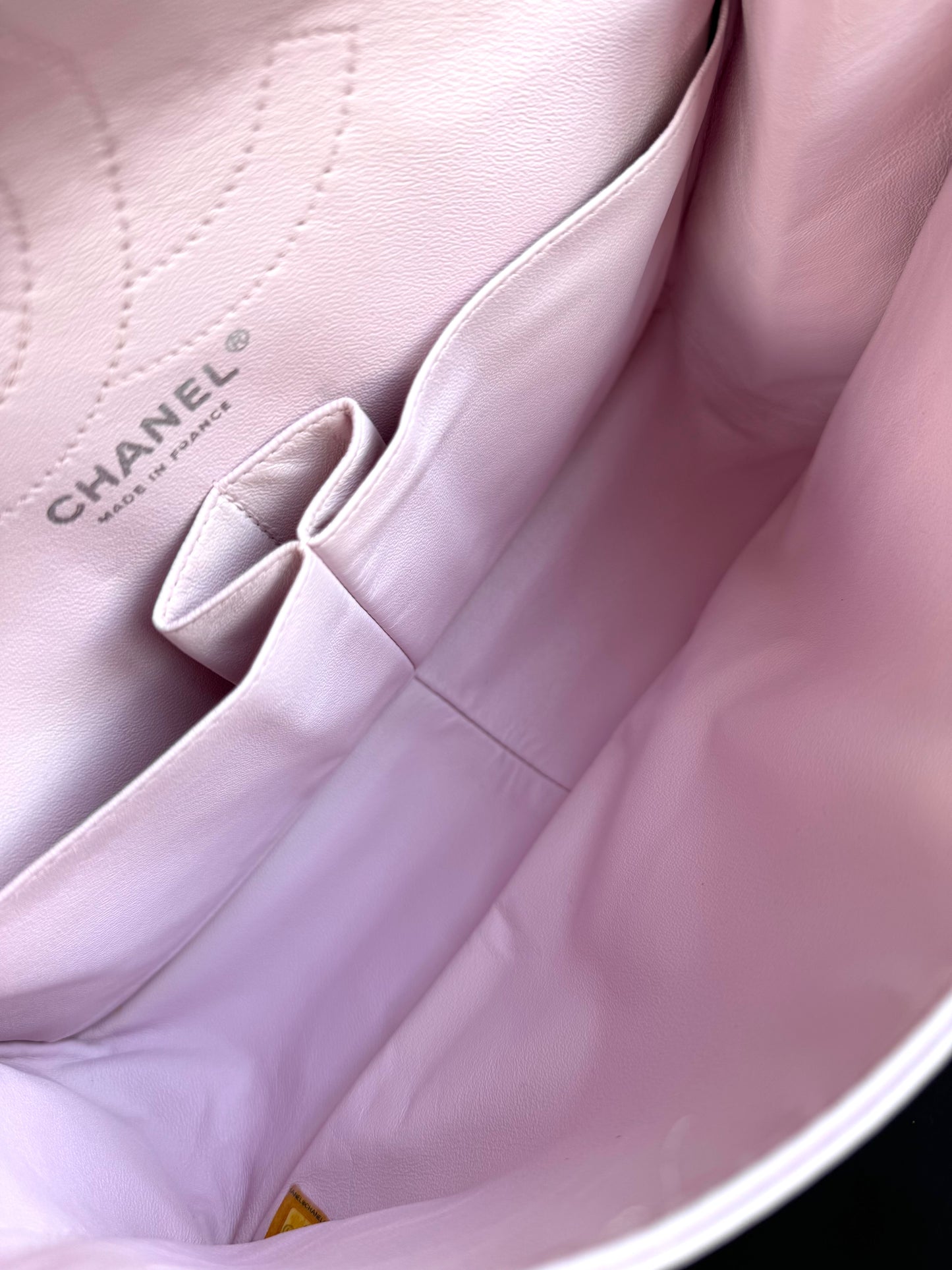 Pre-owned Chanel 2.55 Reissue 226 Large Pink Leather Flap Bag