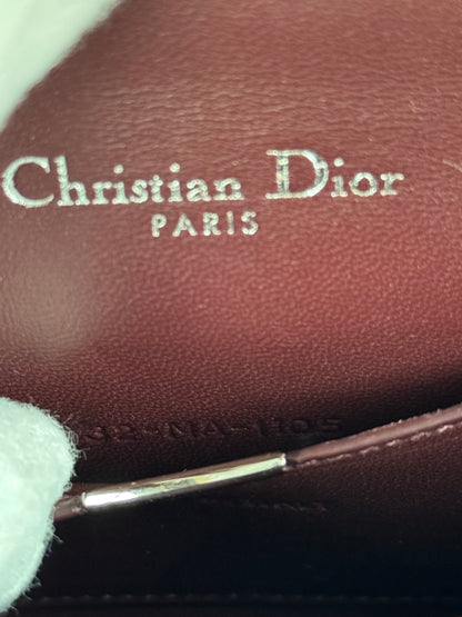 Pre-owned Dior Diorama Mini Metallic Rose Python Flap Bag