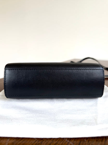 Pre-owned Delvaux Tempête Micro Black Calfskin Bag