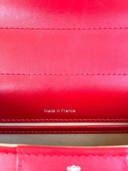 Pre-owned Delvaux Brillant Mini Red Box Calf Bag