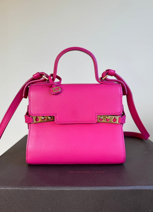 Pre-owned Delvaux Tempête Micro Pink Calfskin Bag
