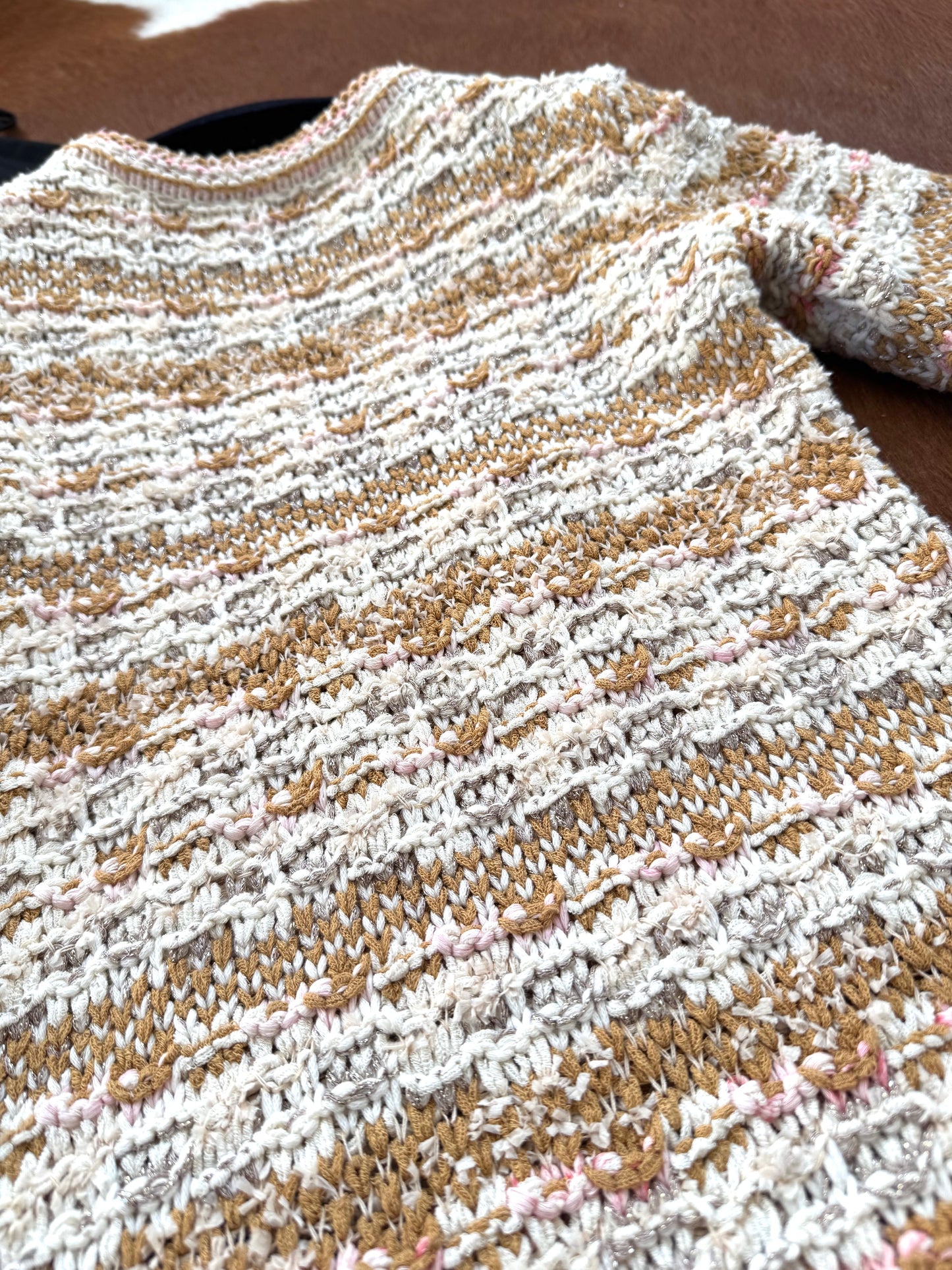 Pre-owned Chanel Paris-Cuba Caramello Tweed Dress