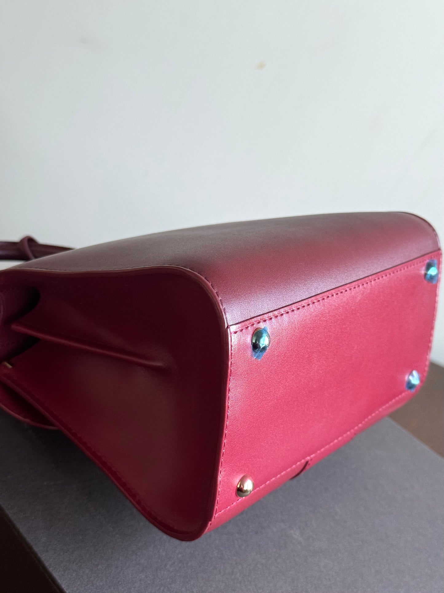 Pre-owned Delvaux Brillant Mini Burgundy Leather Bag