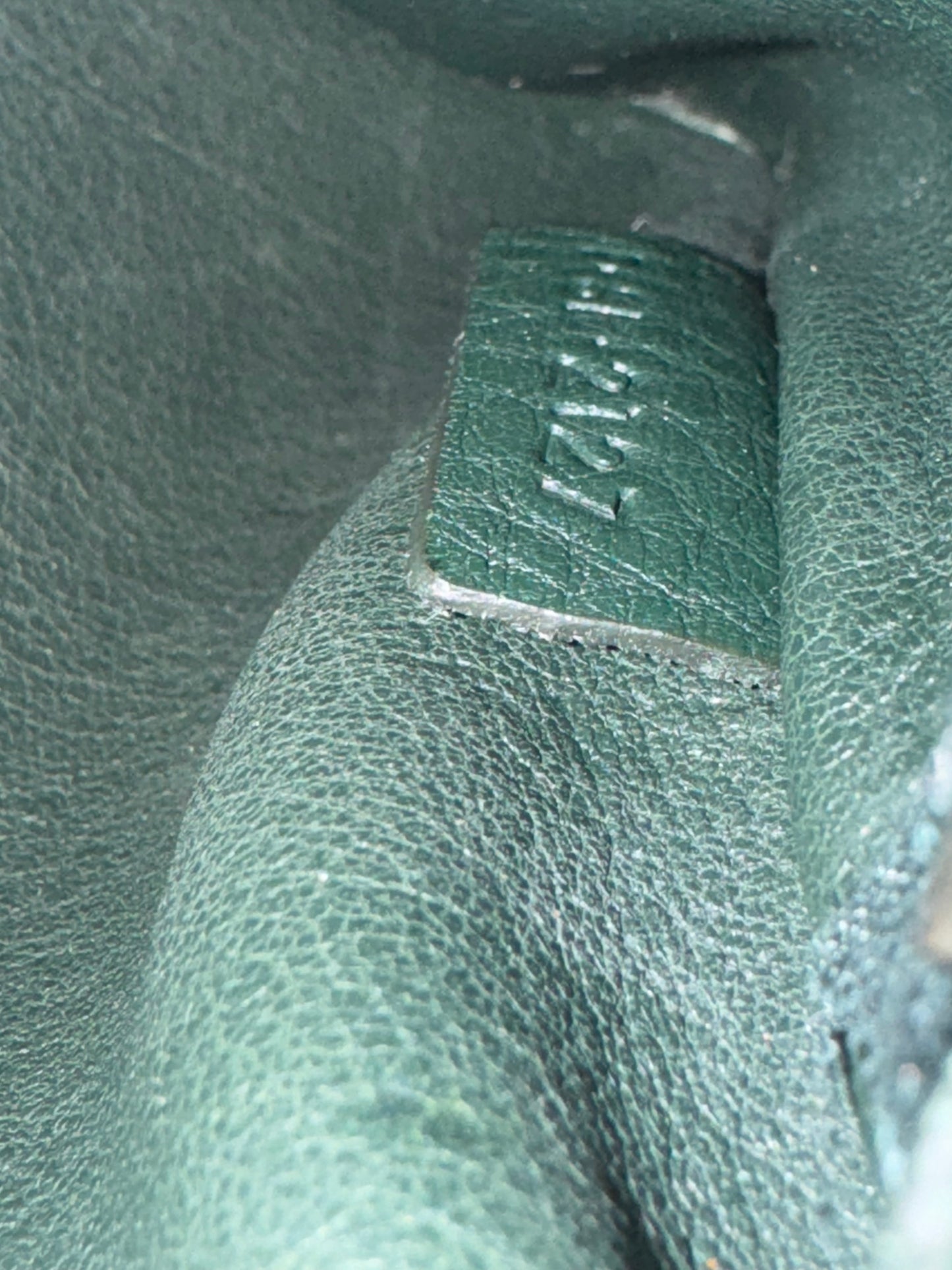 Pre-owned Céline Seau Sangle Small Dark Green Leather Tote Bag