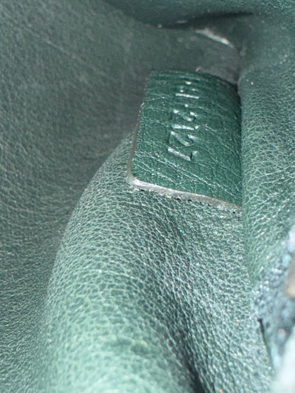 Pre-owned Céline Seau Sangle Small Dark Green Leather Tote Bag
