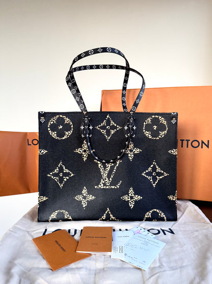 Pre-owned Louis Vuitton OnTheGo GM Jungle Monogram Tote Bag Limited Edition