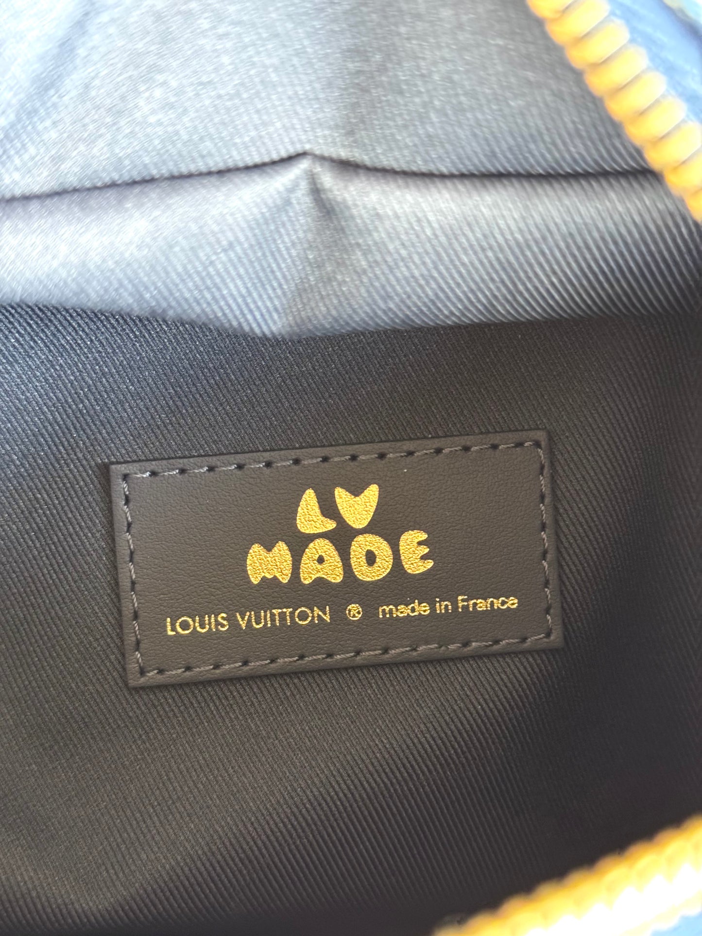 Pre-owned Louis Vuitton x Nigo Monogram Blue Denim Japanese Cruiser Bag