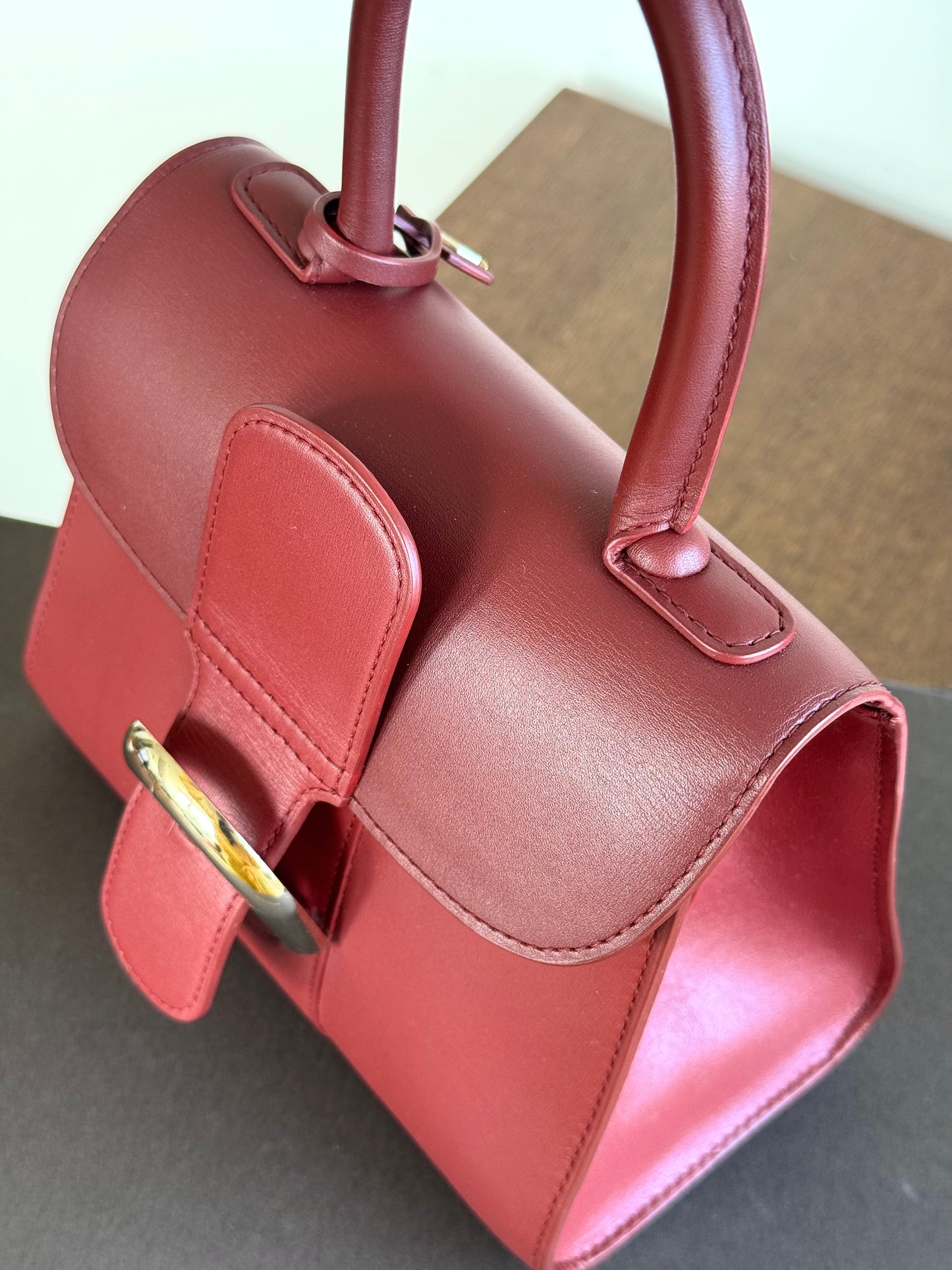 Pre-owned Delvaux Brillant Mini Burgundy Leather Bag