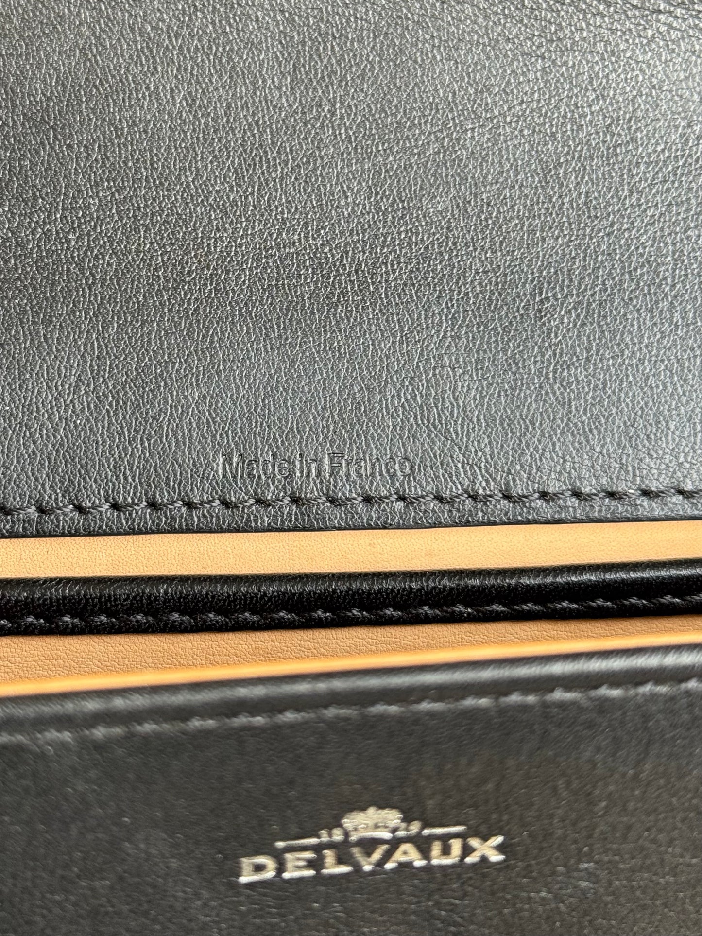Pre-owned Delvaux Tempête Micro Black Calfskin Bag