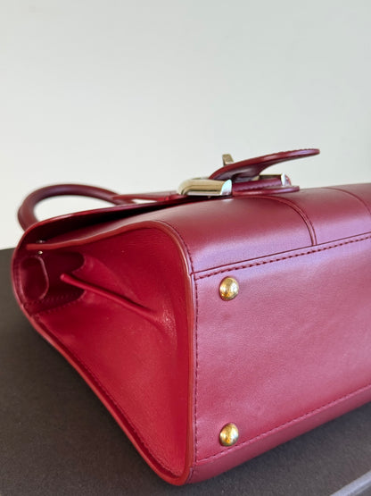 Pre-owned Delvaux Brillant Mini Burgundy Leather Bag