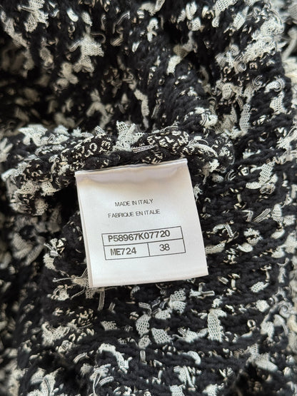 Pre-owned Chanel Black White Cotton Silk Dress