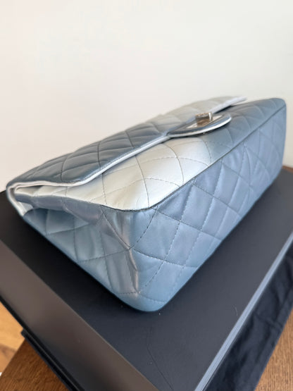Pre-owned Chanel 2.55 Reissue Maxi 227 Misty Blue Degrade Lambskin Flap Bag